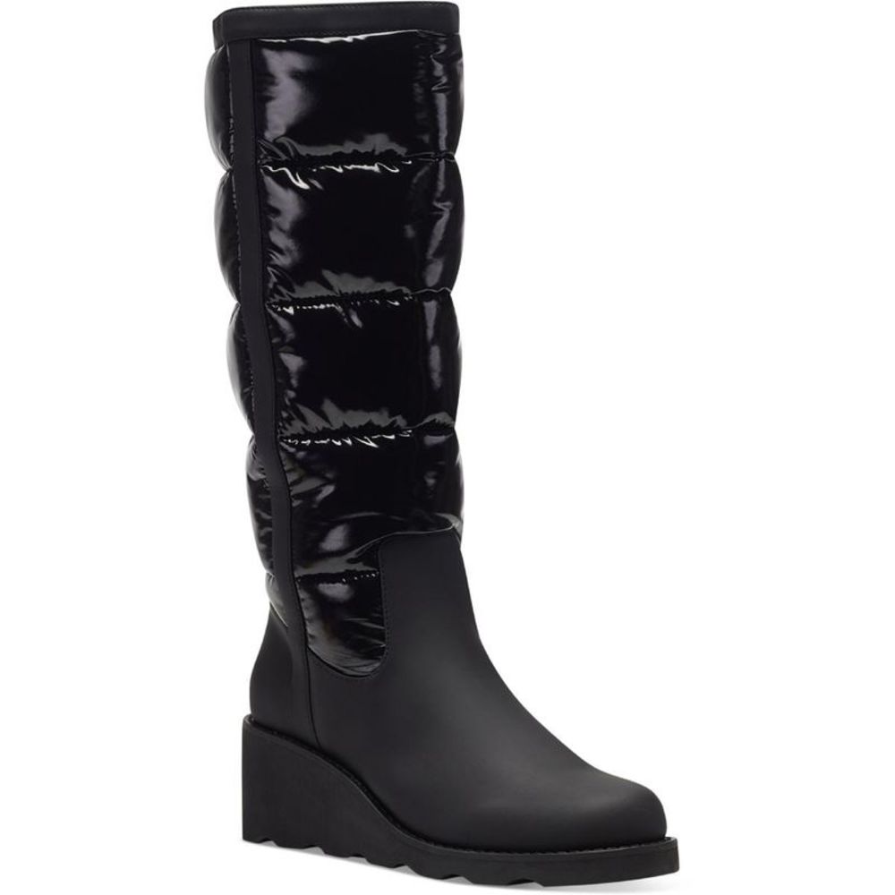 INC Womens Hiliah Black Tall Puffy Zipper Knee-High Boots Shoes NWT